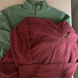 XXL Fleece Jackets Amazon Essentials Men's Zip Up Sweater Set - Green and Red